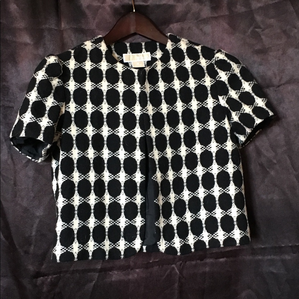Michael Kors Cropped SS Wool Jacket, Size 6, EUC